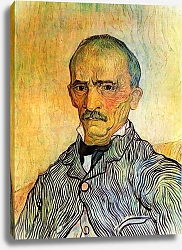 Постер Ван Гог Винсент (Vincent Van Gogh) Портрет Трабука, служащего в больнице Сен-Поля