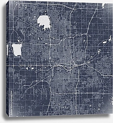 Постер План города Оклахома-Сити, США
