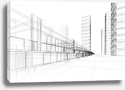 Постер 3D architecture abstract