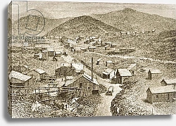 Постер Школа: Английская 19в. Silver City, Nevada, c.1870, from 'American Pictures', 1876