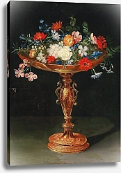 Постер Брейгель Ян Младший  Цветы в позолоченной вазе