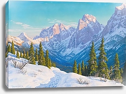 Постер Решрайтер Рудольф Blick auf das Kaisertal