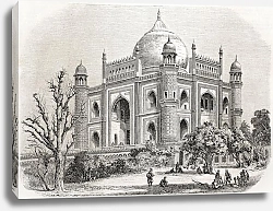 Постер Safdarjung tomb, Delhi. Created by De Bar after photo of De la Grange, published on L'Illustration J