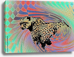 Постер Декоративная иллюстрация леопарда