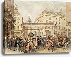 Постер Школа: Английская 19в. At the Bottom of Ludgate Hill, London, pub. and printed by Kell Brothers, c.1860's