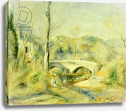 Постер Ренуар Пьер (Pierre-Auguste Renoir) Landscape with a Bridge