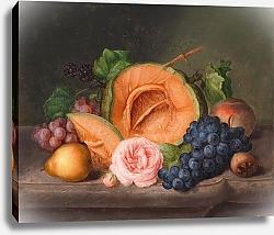 Постер Сейтц Йоханн Stillleben mit Kürbis und Rose