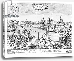 Постер Школа: Немецкая 18в. King Frederick II of Prussia invading Silesia and seizing Neis in October 1741