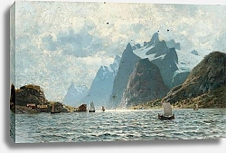 Постер Норманн Адельстин Рыболовецкие суда в Норвежском Фьорде