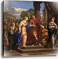 Постер Кортона Пьетро Caesar giving Cleopatra the Throne of Egypt, c.1637