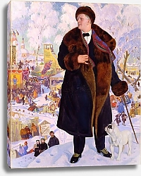 Постер Кустодиев Борис Портрет Федора Шаляпина