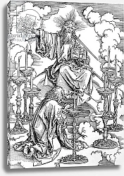 Постер Дюрер Альбрехт The Vision of The Seven Candlesticks, pub. 1498