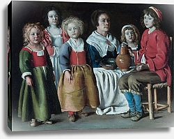 Постер Неизвестен Женщина и пять детей
