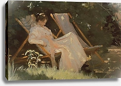 Постер Кройер Севрин The artist's wife sitting in a garden chair at Skagen, 1893