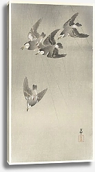Постер Косон Охара Starlings in the rain