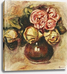 Постер Ренуар Пьер (Pierre-Auguste Renoir) Vase of Roses; Vase de Roses,
