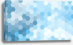 Постер Голубые шестиугольники