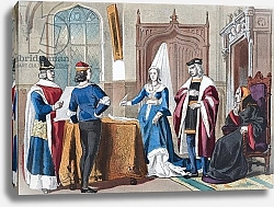 Постер Школа: Английская 19в. English costumes from the late 15th century