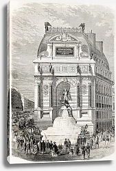 Постер Inauguration of Saint-Michel fountain. Created by Fichot, published on L'Illustration, Journal Unive