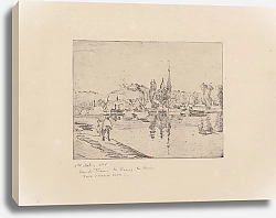 Постер Писсарро Камиль (Camille Pissarro) Vue de Rouen, cours la Reine