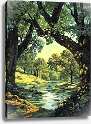 Постер Diamond river in the emerald labyrinth