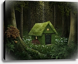 Постер Домик в лесу