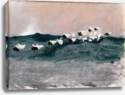 Постер Лильефорс Бруно Эскиз для гагачьих уток, летящих строем