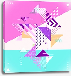 Постер Абстрактная красочная геометрическая композиция
