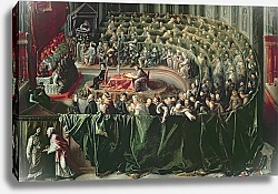 Постер Школа: Итальянская 17в. Trial of Galileo, 1633