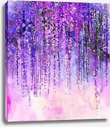 Постер Весенние фиолетовые цветы