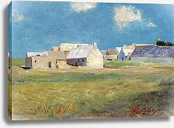 Постер Редон Одилон Бретонская деревня