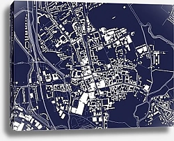 Постер vector map of the city of Oxford, Oxfordshire, South East England, England, UK