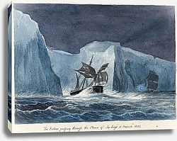 Постер Смит Чарльз Гамильтон The Erebus Passing Through the Chain of Icebergs