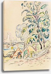Постер Синьяк Поль (Paul Signac) An der Pariser Seine