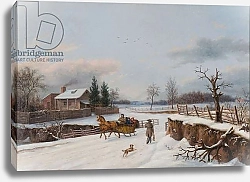 Постер Бирх Томас Sleighing Scene Near Philadelphia, 1841