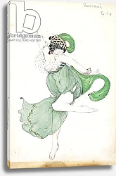 Постер Бакст Леон Costume design for 'Bacchanale', soloist ballerina