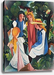 Постер Маке Август Четыре девушки