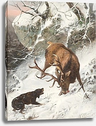Постер Дейкер Карл Гончая, ловящая королевского оленя