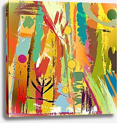 Постер Абстрактный фон с брызгами краски
