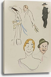 Постер Гурса Жорж M et Mme Doyen, Saint-Alary, Madame Charron, Fernand Charron