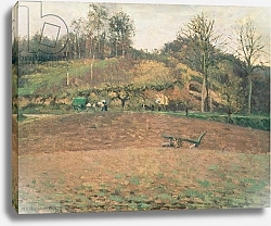 Постер Писсарро Камиль (Camille Pissarro) Ploughland, 1874