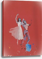 Постер Берар Кристиан Mozartiana – maquette de costume – couple dansant