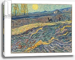Постер Ван Гог Винсент (Vincent Van Gogh) Farmer in a Field, 1889