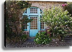 Постер Франция, Бретань, коттедж