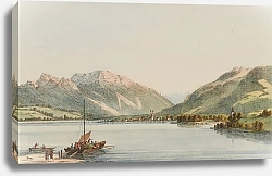 Постер Бидерманн Йоханн Vûe de Lachen, sur le lac de Zurich