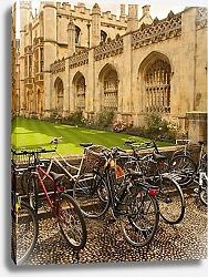 Постер Англия.Велосипеды у Кембриджского университета