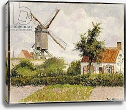 Постер Писсарро Камиль (Camille Pissarro) Windmill at Knokke, Belgium, 1894