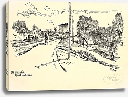 Постер Оортвейн Мартен Gezicht op de Starnmeerdijk bij Oostknollendam