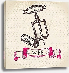 Постер Иллюстрация со штопором