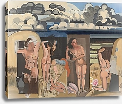 Постер Брюссельманс Жан Strandgezicht met baadsters